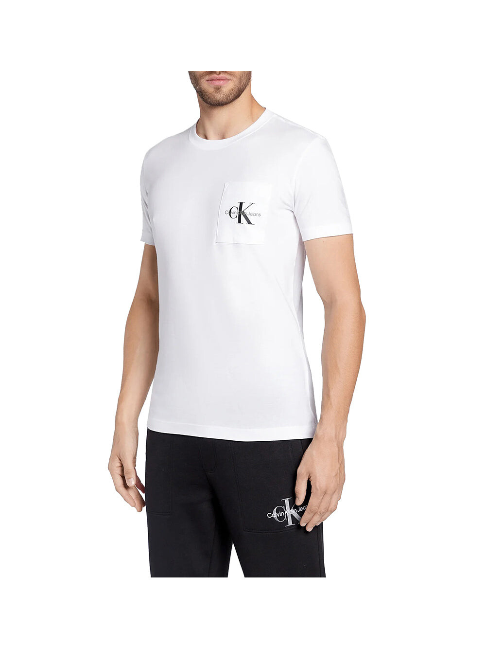 

Белая мужская футболка Calvin Klein