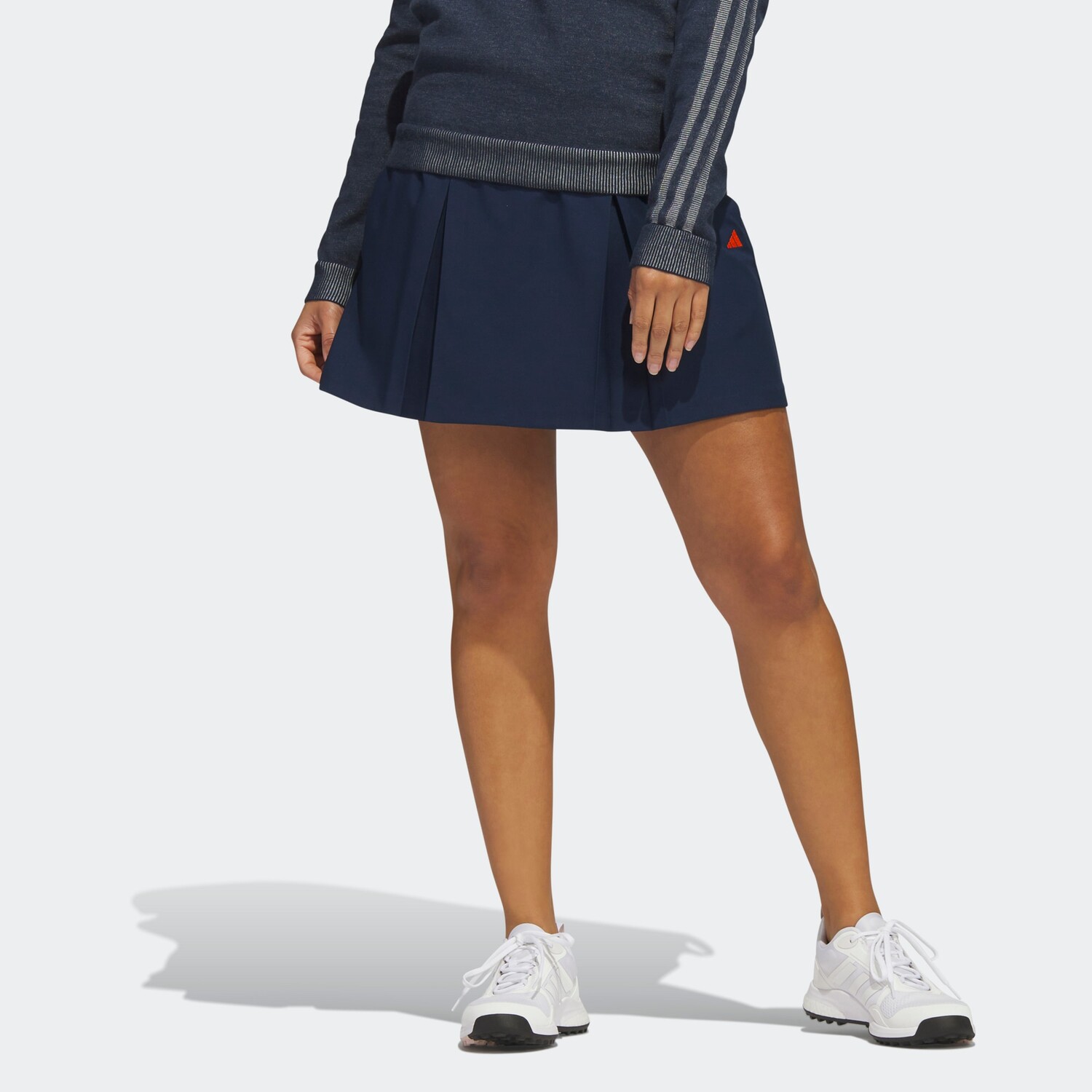 Повседневная юбка женская студенческая темно-синяя Adidas — фото 2