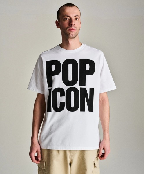 

Футболка с принтом, поп-атрибутика POP TRADING COMPANY, белая