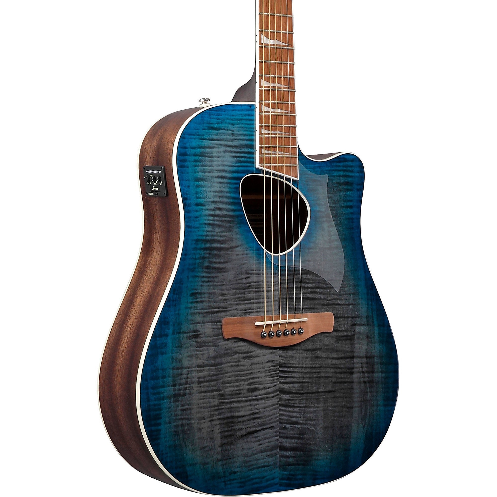 

Акустически-электрическая гитара Ibanez ALT30FM Altstar Flamed-Top Dreadnought Doom Blue Burst