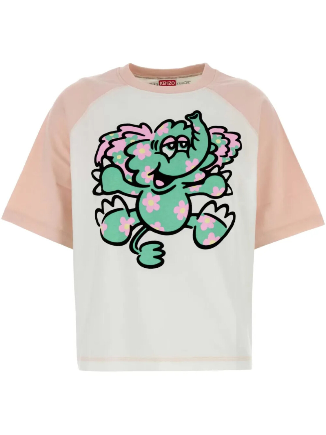 

Футболка с мультяшным принтом Kenzo, белый