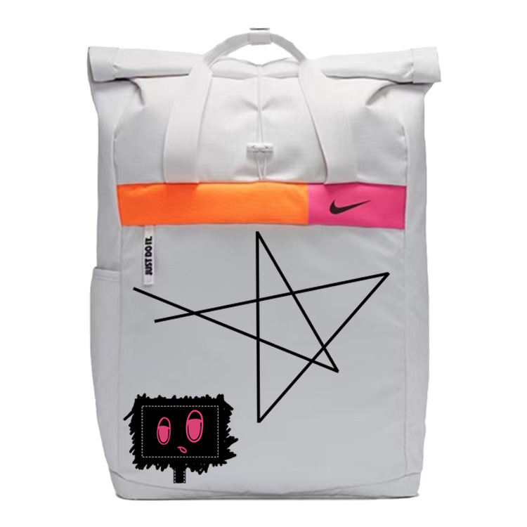 

Nike Полиэстеровый рюкзак унисекс светло-серебристый, Geometric Five-Pointed Star