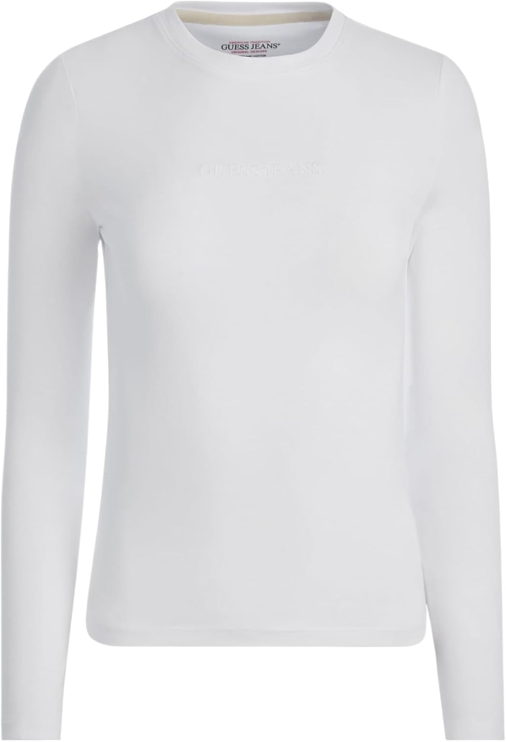 

Футболка с длинным рукавом Slim Embroidered от GUESS, Pure White, Белый, Футболка с длинным рукавом Slim Embroidered от GUESS, Pure White