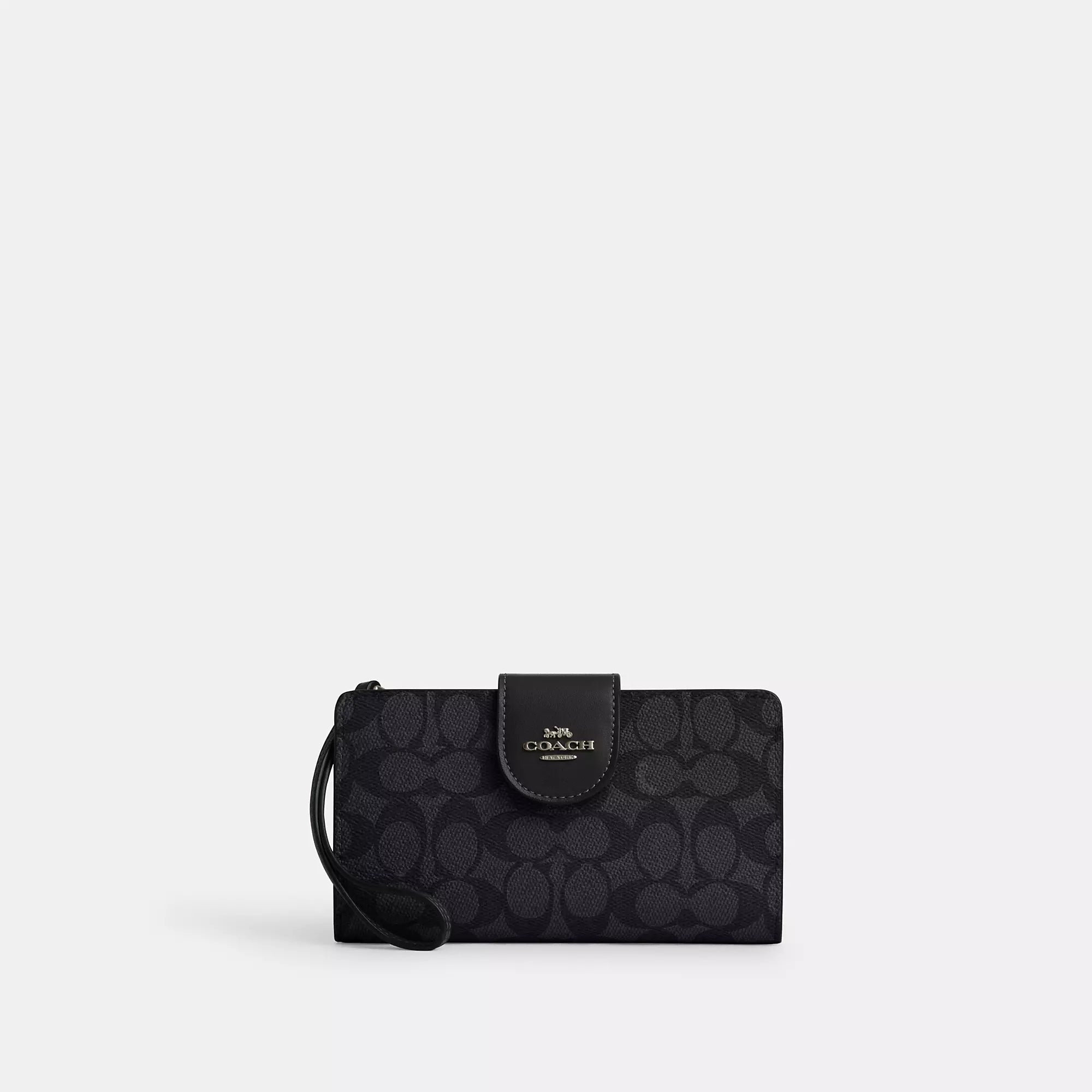

Кошелек для телефона Coach Outlet из фирменной ткани, бронзовый/угольный/черный