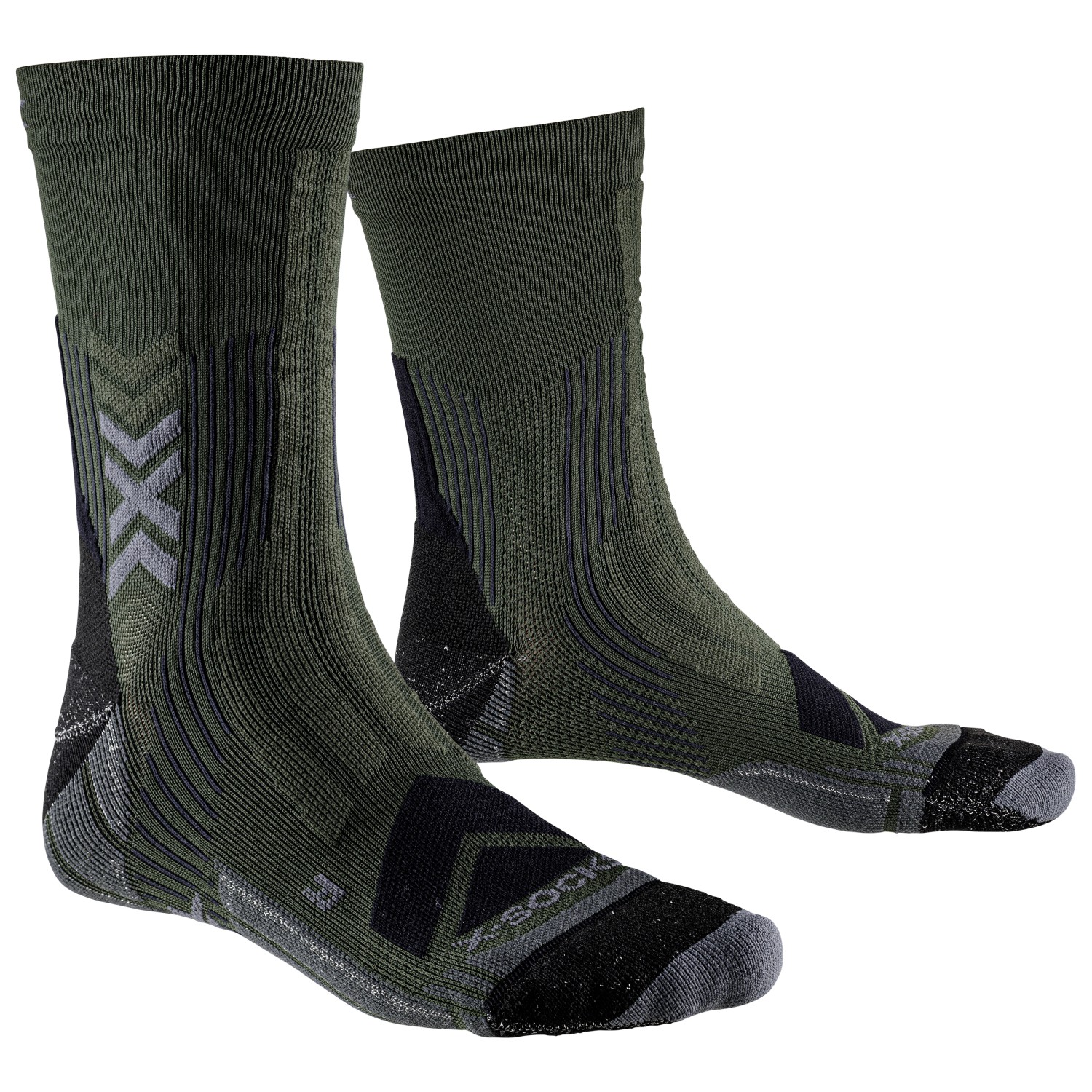 

Походные носки X-Socks Hike Expert Silver Crew, цвет Dark Sage/Black