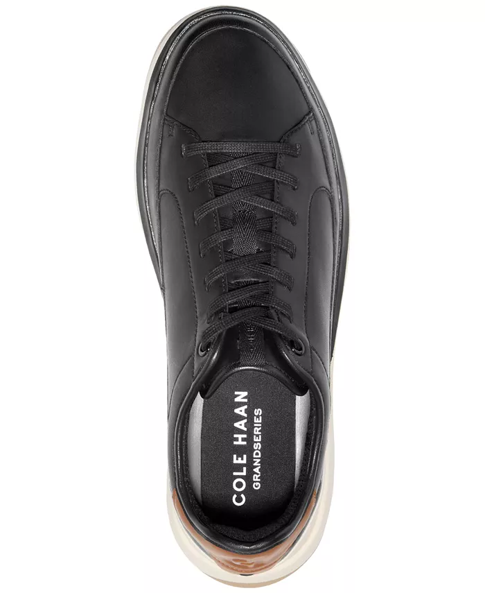 Мужские кожаные повседневные кроссовки GrandPrø All Day на шнуровке Cole Haan, черный — фото 4