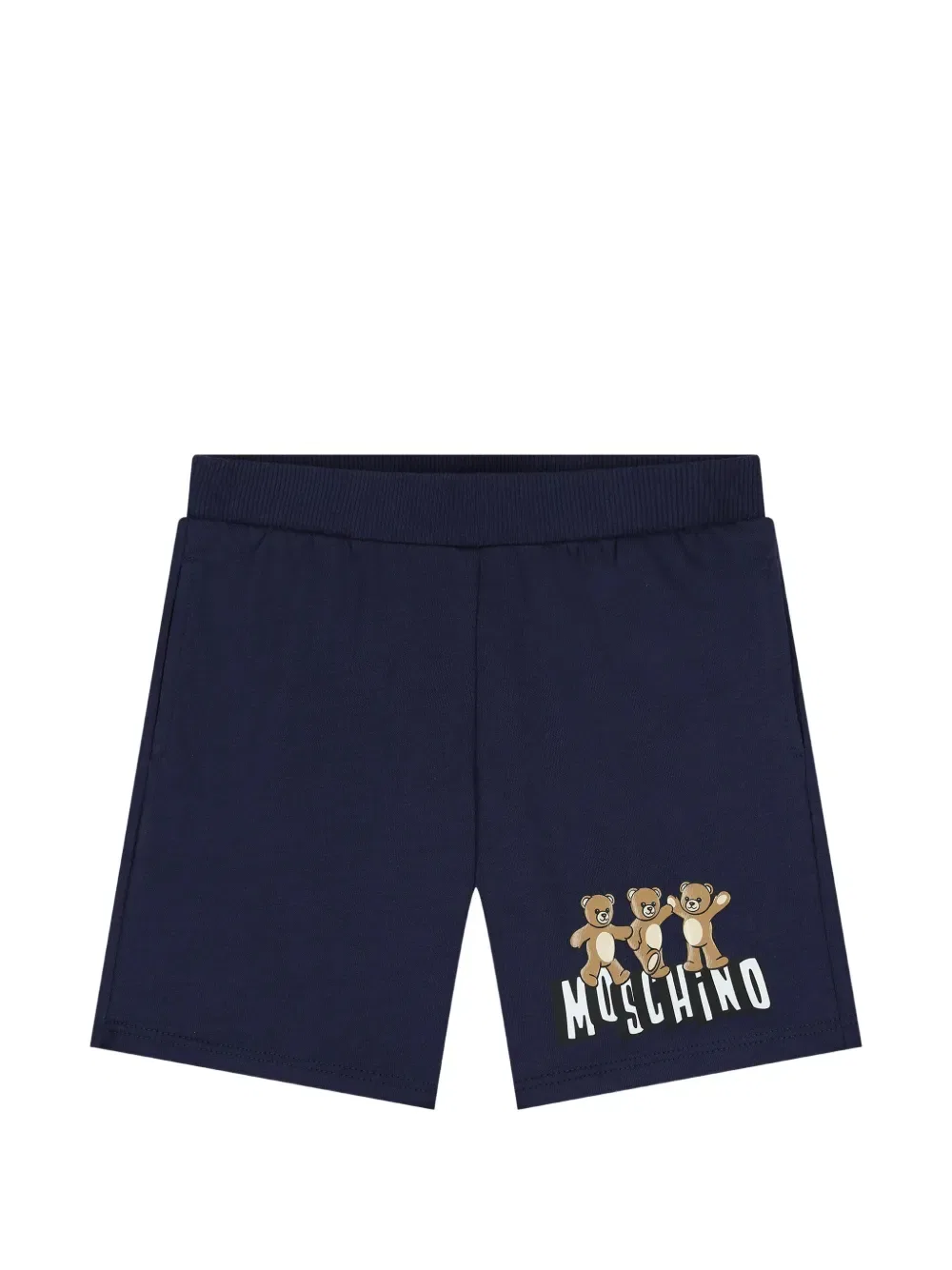 Шорты с изображением медведя Moschino Kids, синий