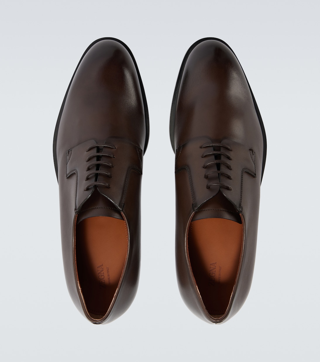 Классические кожаные дерби New Classic Zegna, темно-коричневый — фото 4