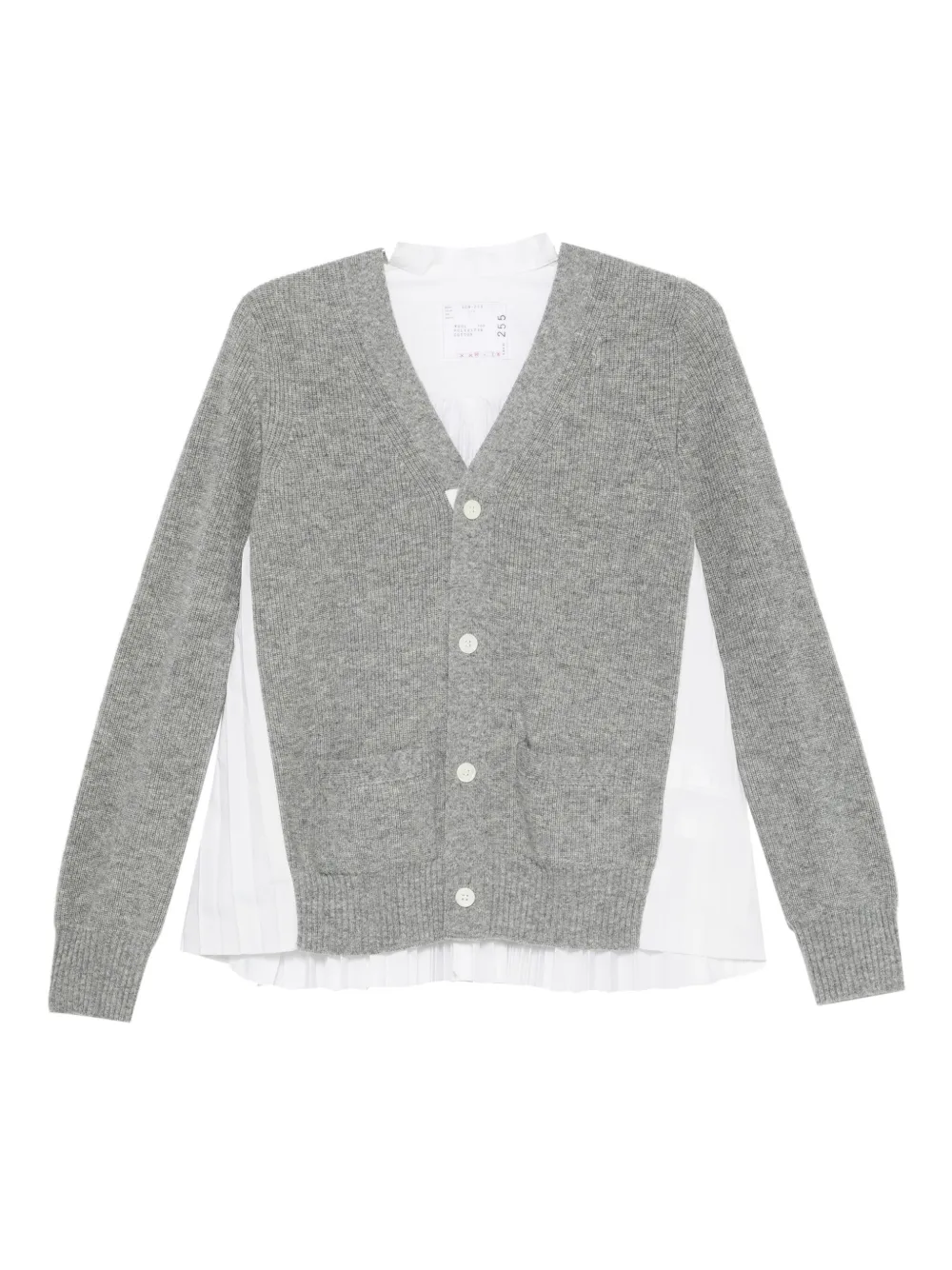 

Кардиган со складками SACAI, серый