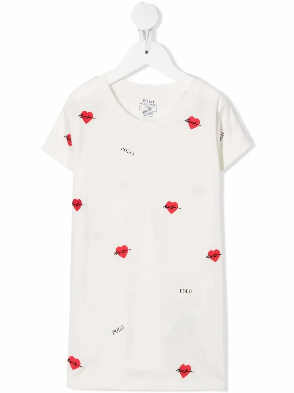 Футболка с вышивкой Polo Ralph Lauren Kids, белый