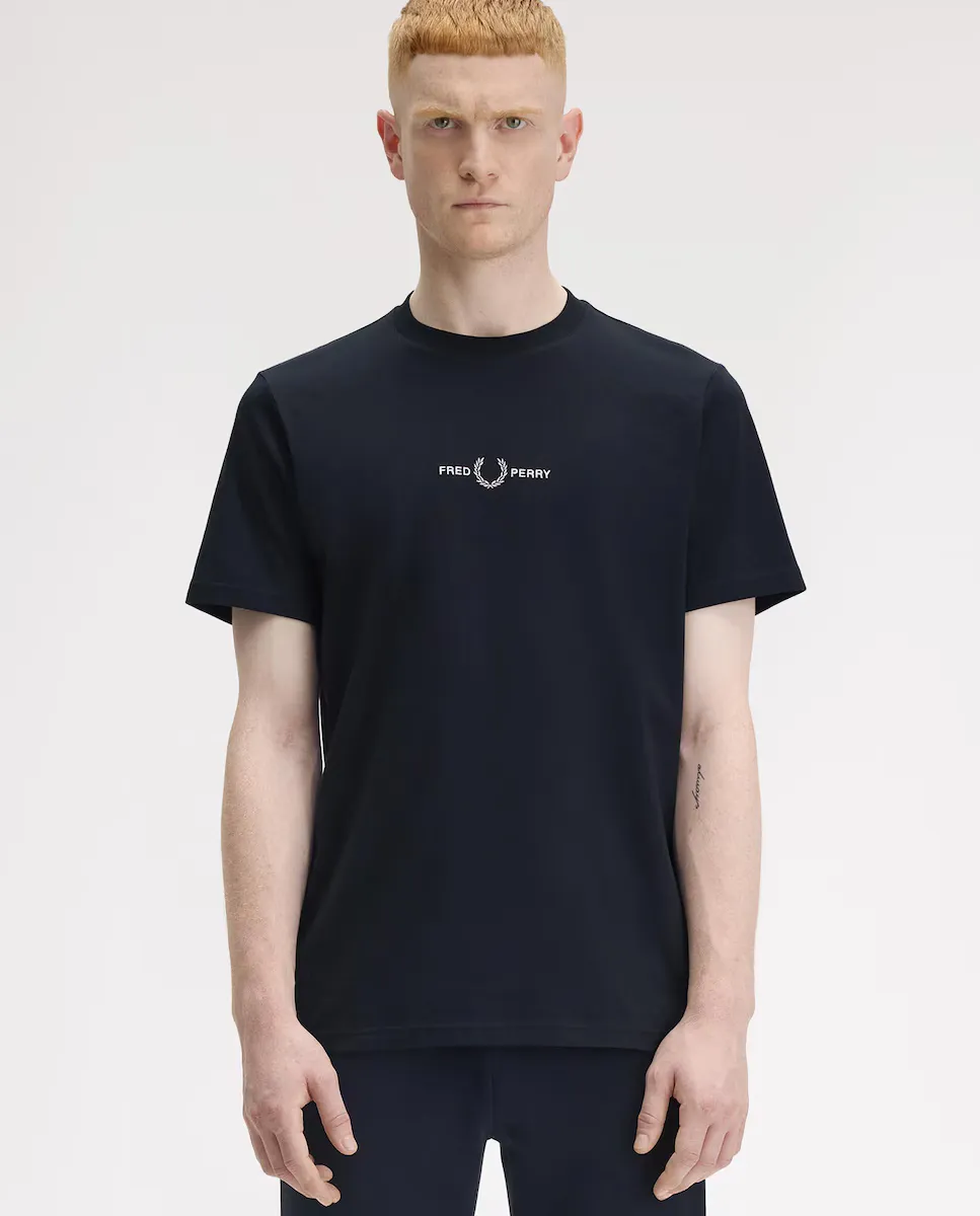 

Мужская футболка с коротким рукавом и круглым вырезом Fred Perry, черный
