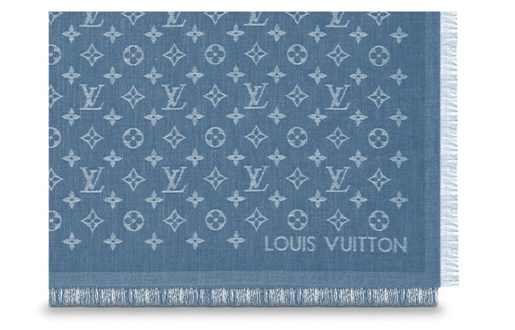 

Шарф мужской Louis Vuitton с узором, синий