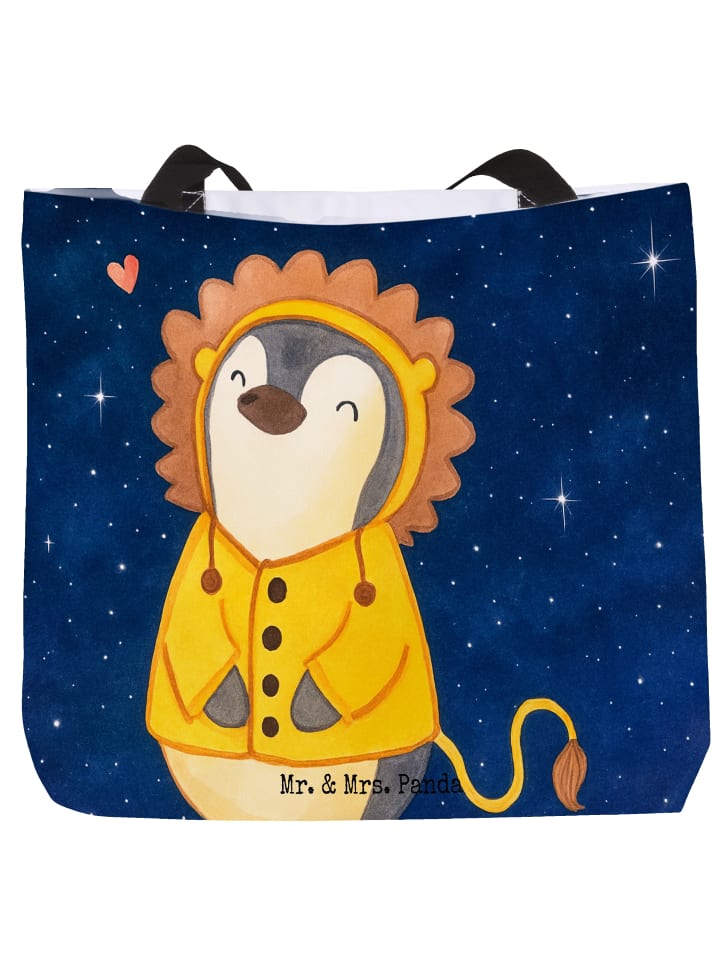 

Сумка-шоппер с астрологическим рисунком льва, без слов, белого цвета Mr. & Mrs. Panda