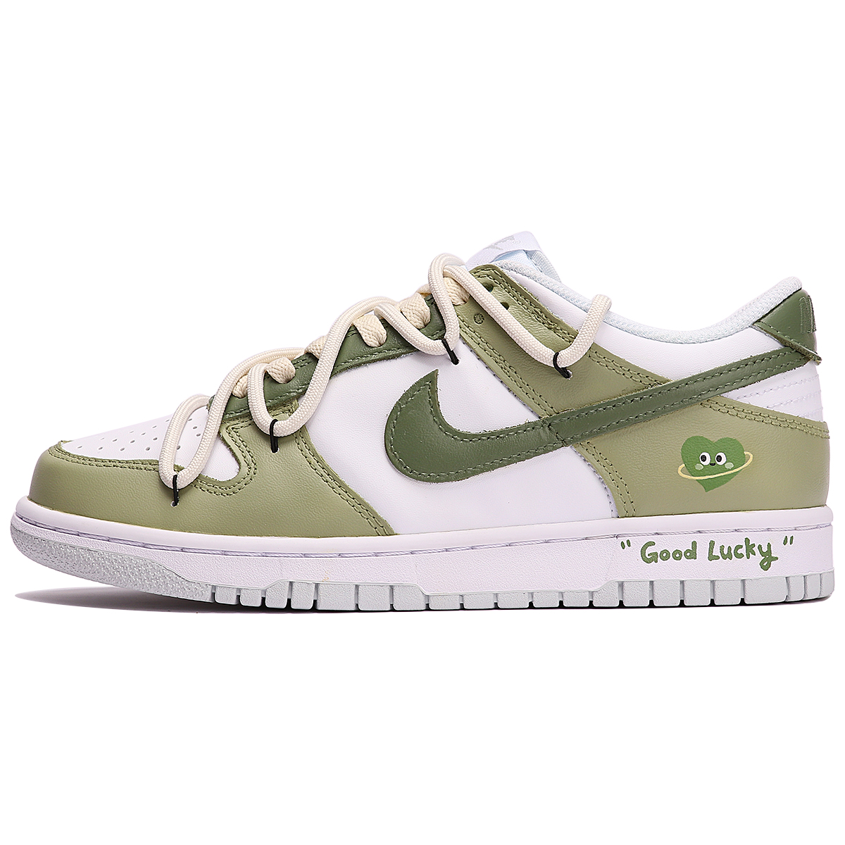 

Кроссовки Nike Dunk Skateboard Shoes Women's Low-Top Green White, Зеленый, Кроссовки Nike Dunk Skateboard Shoes Women's Low-Top Green White