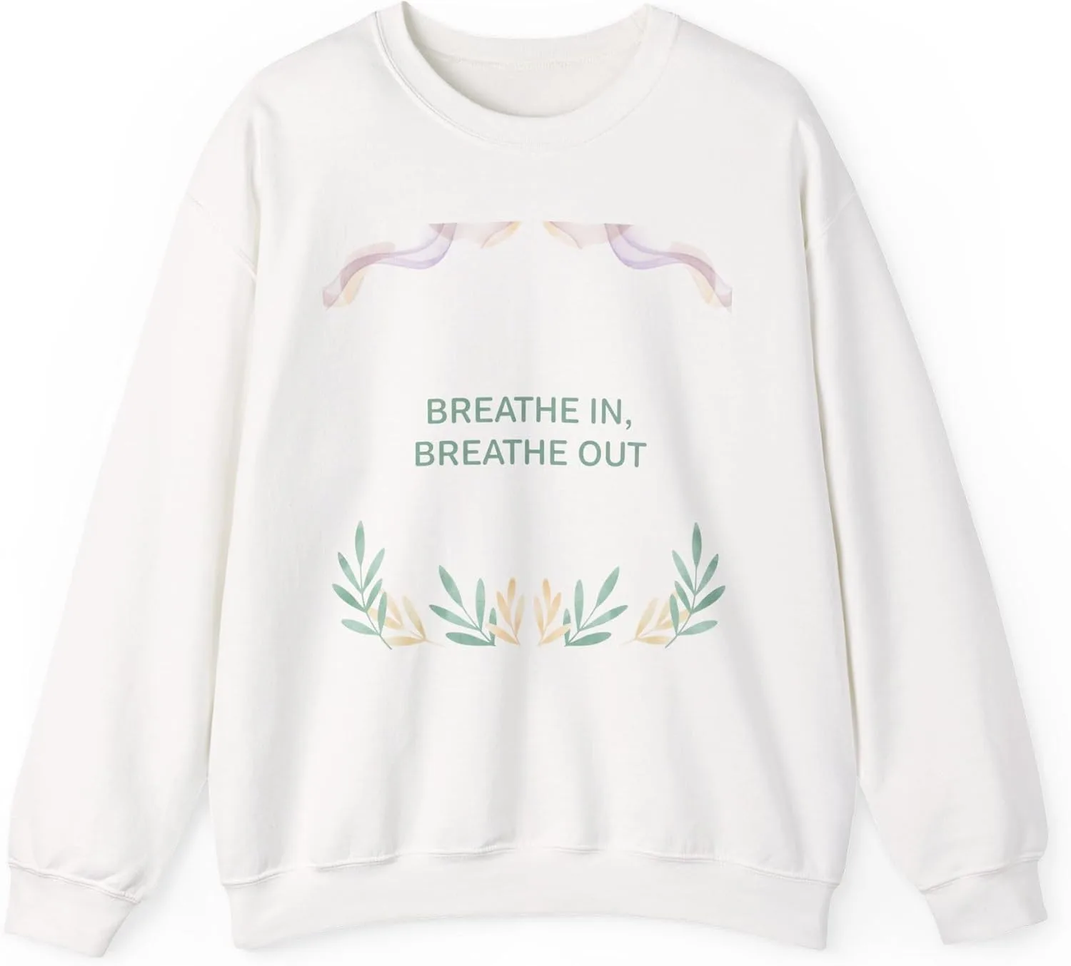 

Толстовка Breathe In Breathe Out с принтом о ментальном здоровье