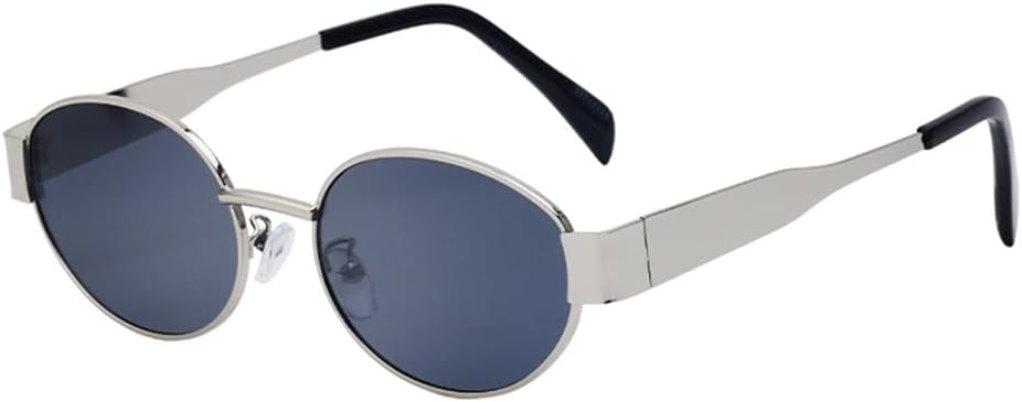 

Солнцезащитные очки UV400 для мужчин и женщин | Маленькая оправа, овальная, металлическая, круглая | для вождения и занятий спортом на открытом воздухе generic, C3slivergray