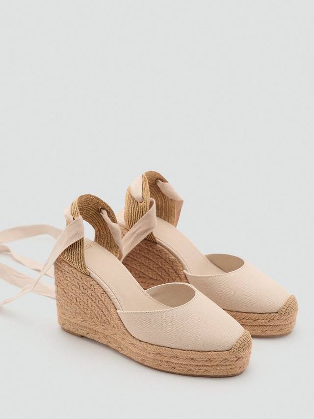 Ona Slip-On закрытые туфли на платформе Mango, Light Beige — фото 2
