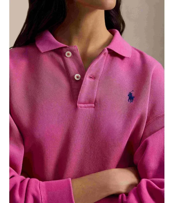 Толстовка loose fit Polo Ralph Lauren, розовый — фото 4