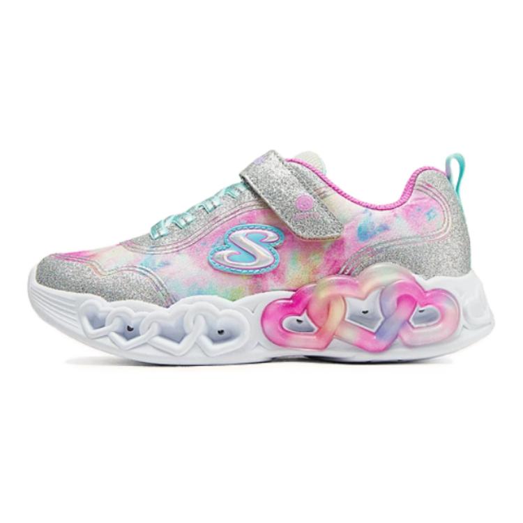 

Skechers Kids Детские кроссовки SKECHERS GIRLS с нескользящей подошвой, износостойкие, серебристо-розовые