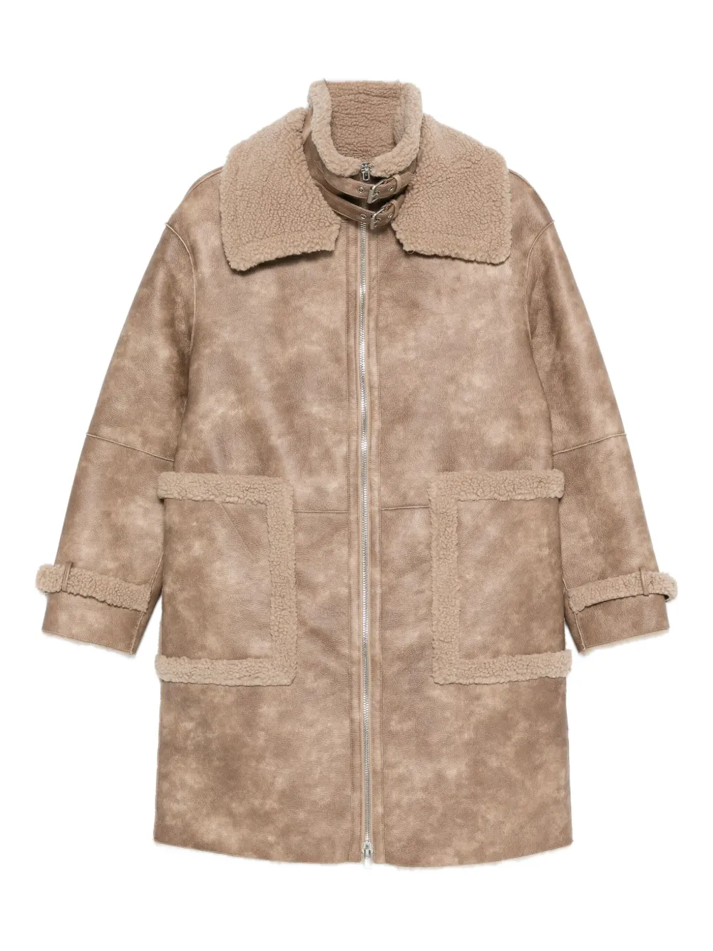 

Пальто из искусственной кожи на молнии Jakke, светло-коричневый