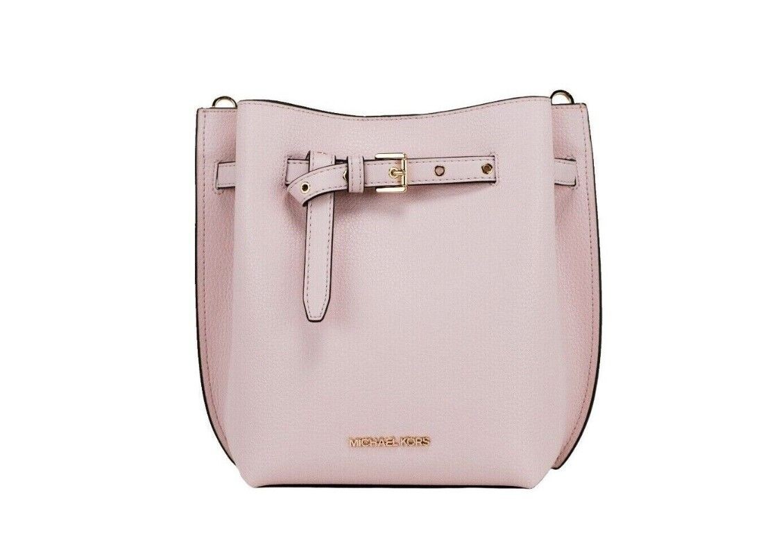 

Сумка-мессенджер из кожи Emilia Small Powder Blush Pebble Michael Kors