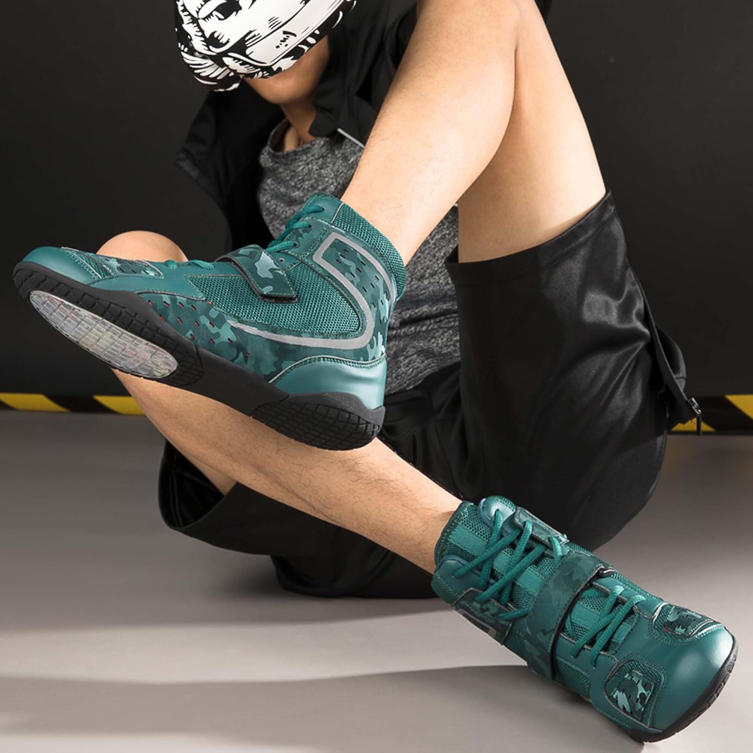 Легкие дышащие боксерские кроссовки Non-Slip Pro для борьбы, синие боксерские туфли Mekuk — фото 4