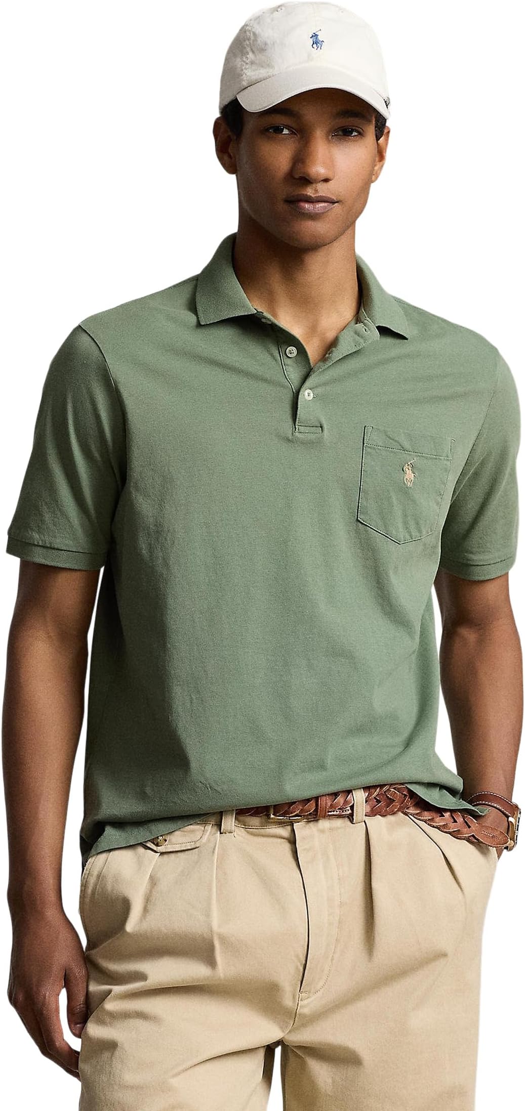 

Футболка Polo Ralph Lauren Classic Fit Garment-Dyed Polo Shirt, цвет Cargo Green