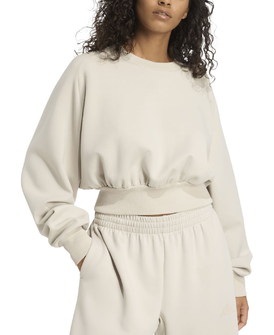 

Женская мягкая толстовка Soft Lux с свободным круглым вырезом Adidas, Wonder Alumina