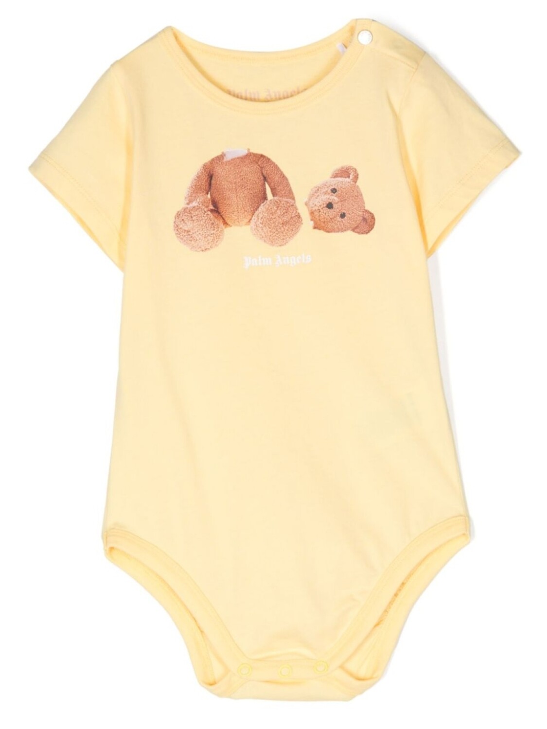 

Palm Angels Kids боди с принтом, желтый
