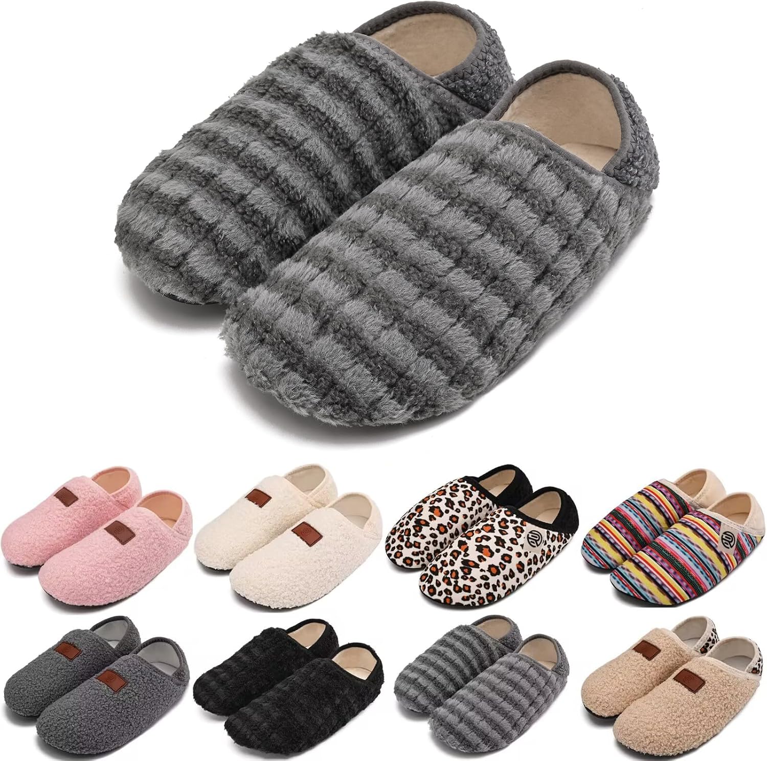 

Домашние тапочки-носки, пушистые, для женщин и мужчин, легкие, теплые, уютные, для дома, спальни, путешествий, йоги Lzkhw, серый