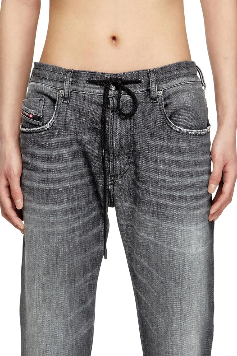 Джинсы D-Strukt JoggJeans Slim Diesel, черный/темно-серый — фото 2