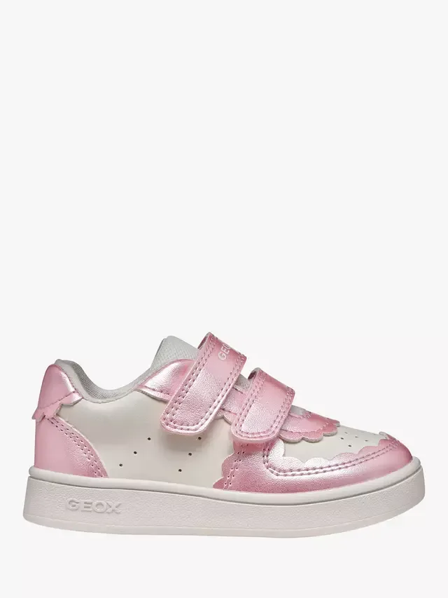 Детские кроссовки Baby Eclyper Pearlescent, белые/темно-розовые Geox