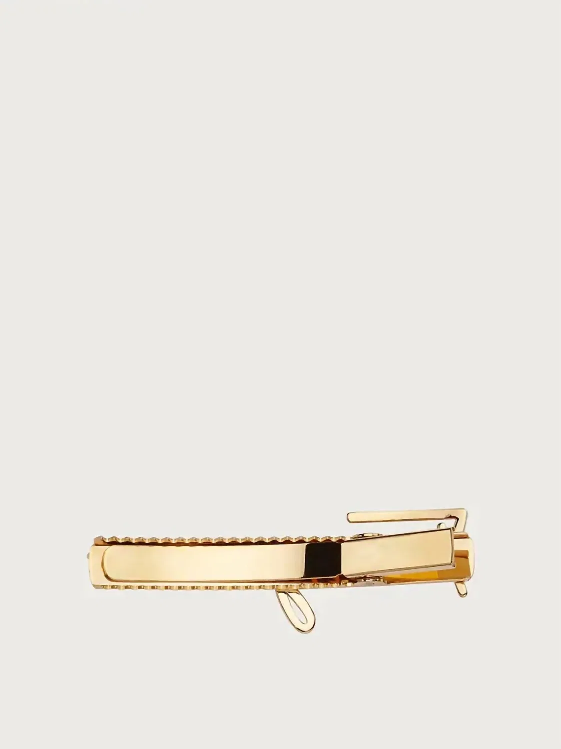 Salvatore Ferragamo Женская заколка для волос Fantasia с кристальным логотипом, золотистого цвета — фото 3