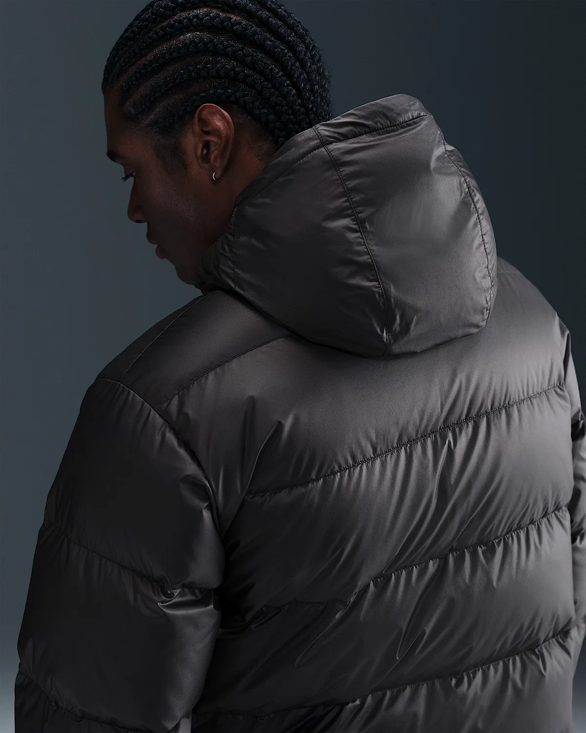 Мужская пуховая куртка Nike Windrunner, Black/Black/White — фото 2