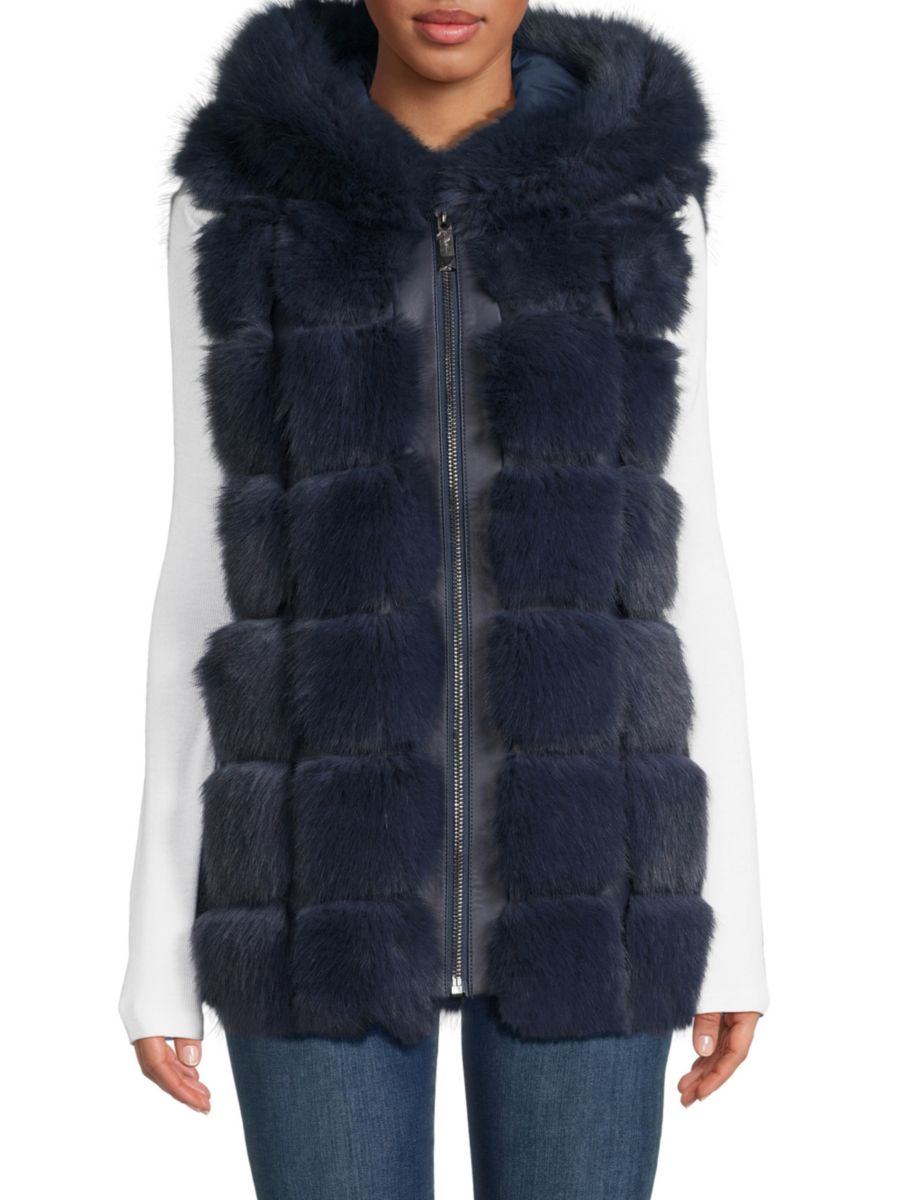 

Жилет с капюшоном из искусственного меха BELLE FARE, цвет Denim Blue, Синий, Жилет с капюшоном из искусственного меха BELLE FARE, цвет Denim Blue