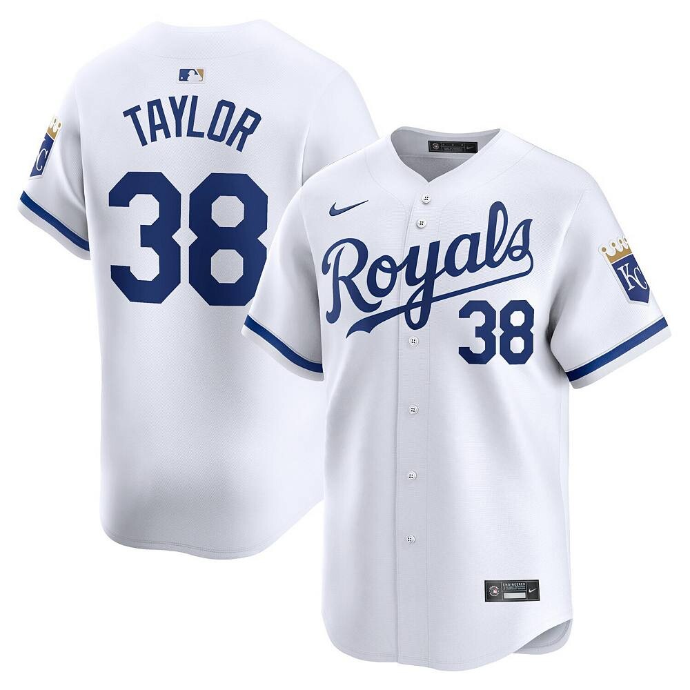 

Мужская белая майка Nike Josh Taylor Kansas City Royals Home Limited Player, цвет Ryl White