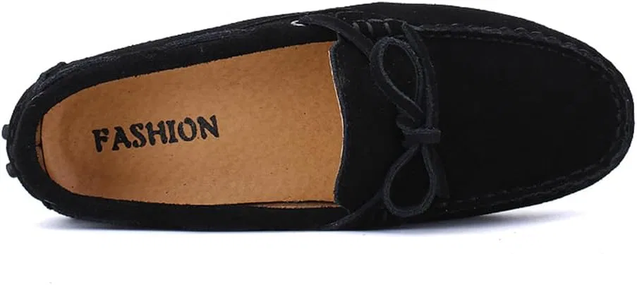 Мокасины из замши Leather Loafers, Black Abborora — фото 3