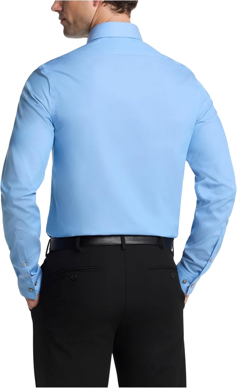 Мужская рубашка Calvin Klein Slim Fit с рисунком «елочка» без желтизны, Mist — фото 2