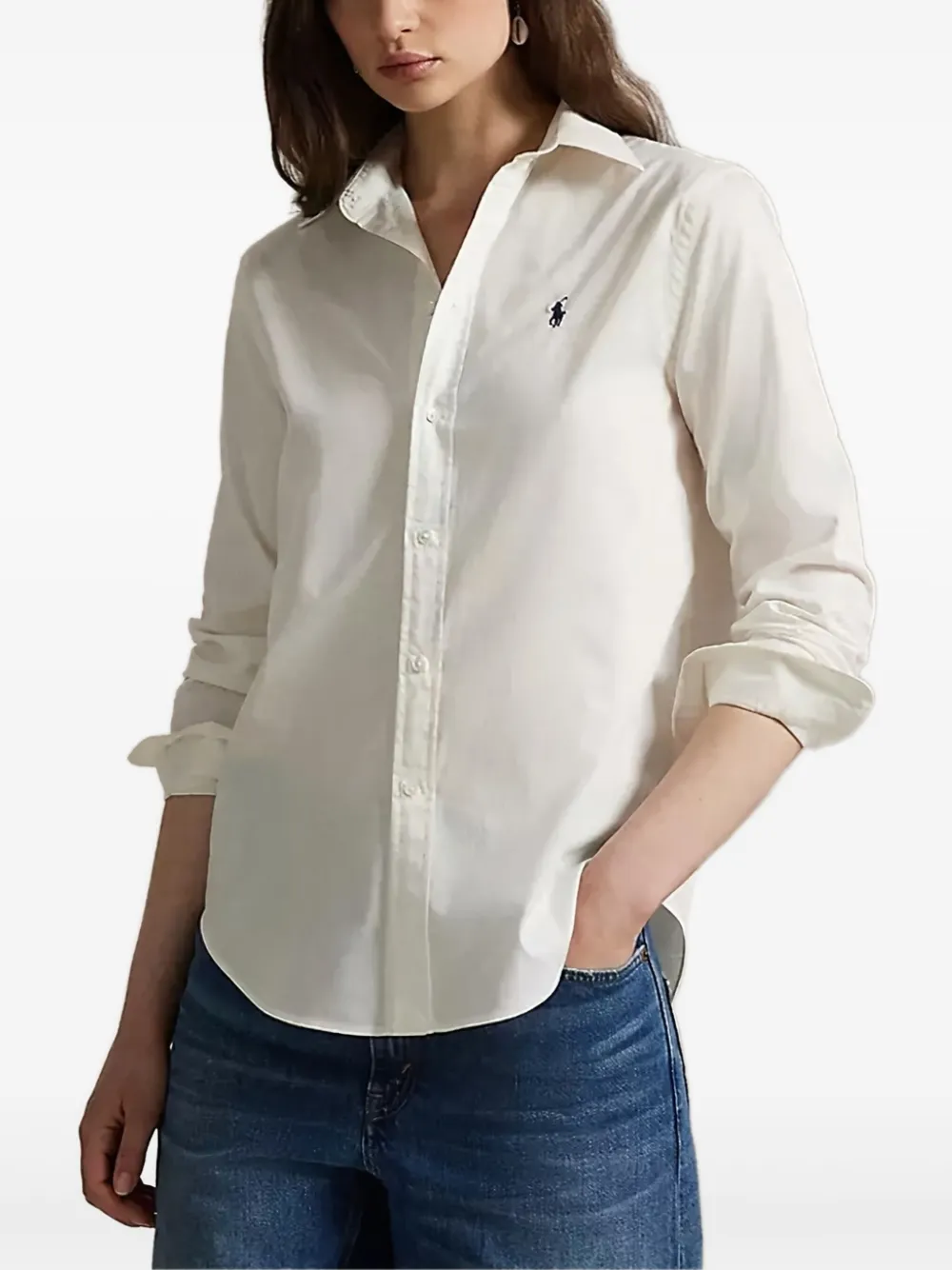 

Рубашка с длинными рукавами и логотипом Polo Ralph Lauren, нейтральный