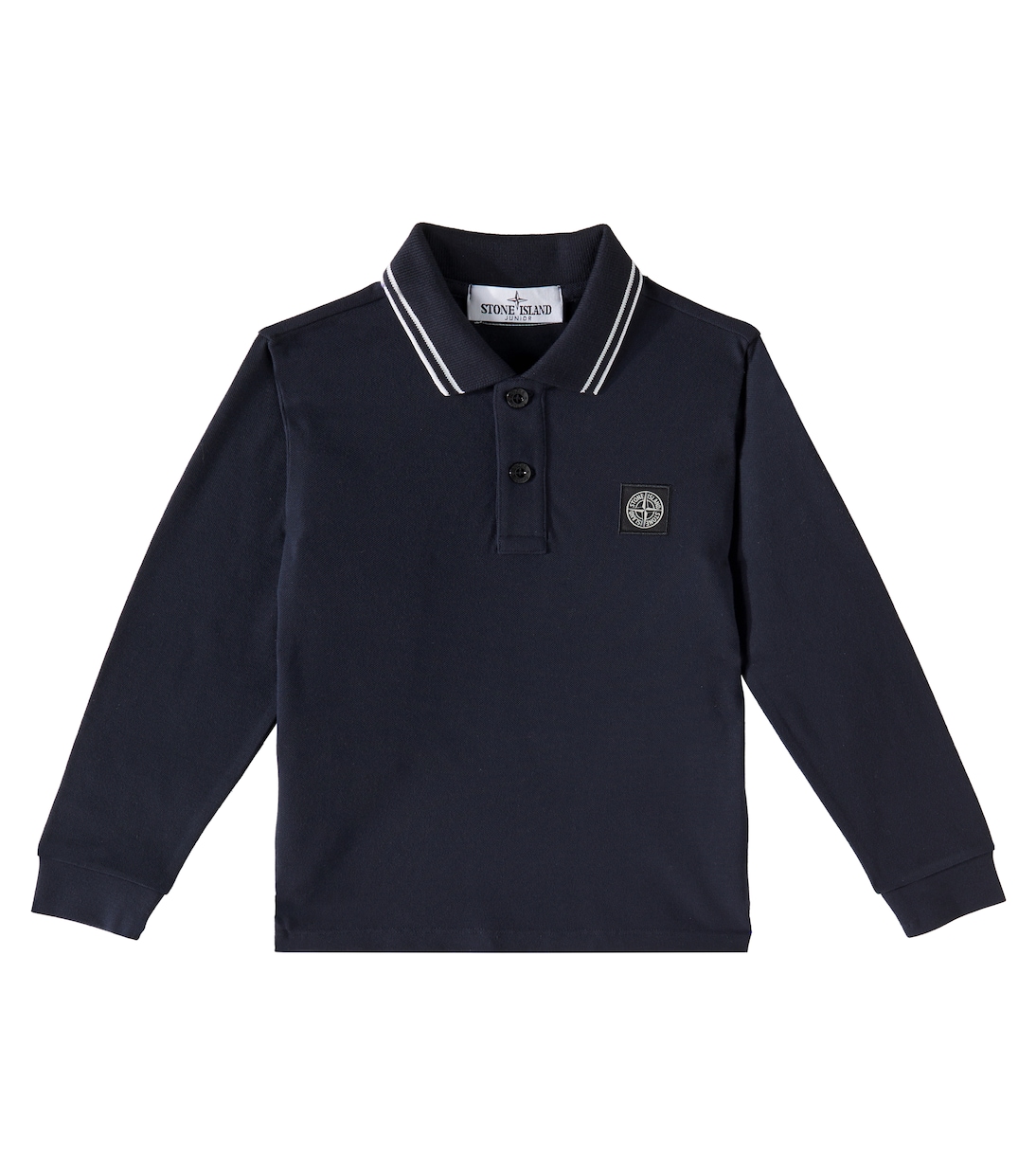 

Хлопковая поло с добавками Stone Island Junior, темно-синий