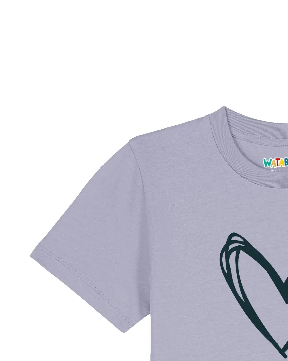 Футболка детская с сердечком Wat? Apparel, лавандовый — фото 3