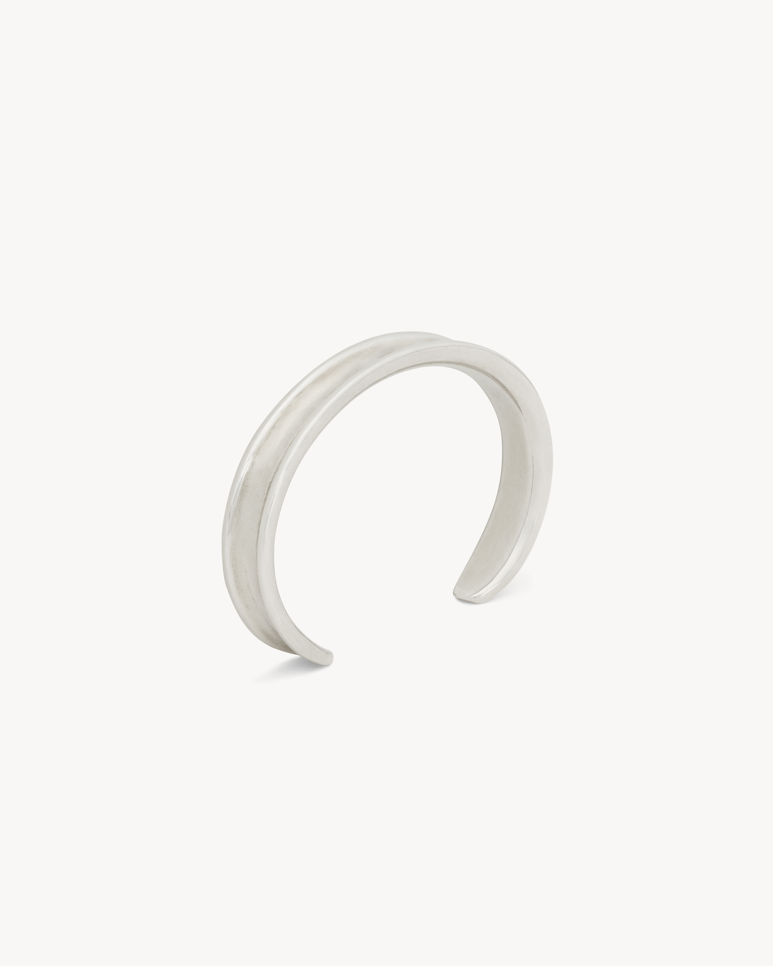 

Металлический зажим-браслет groove Saint Laurent, серебро