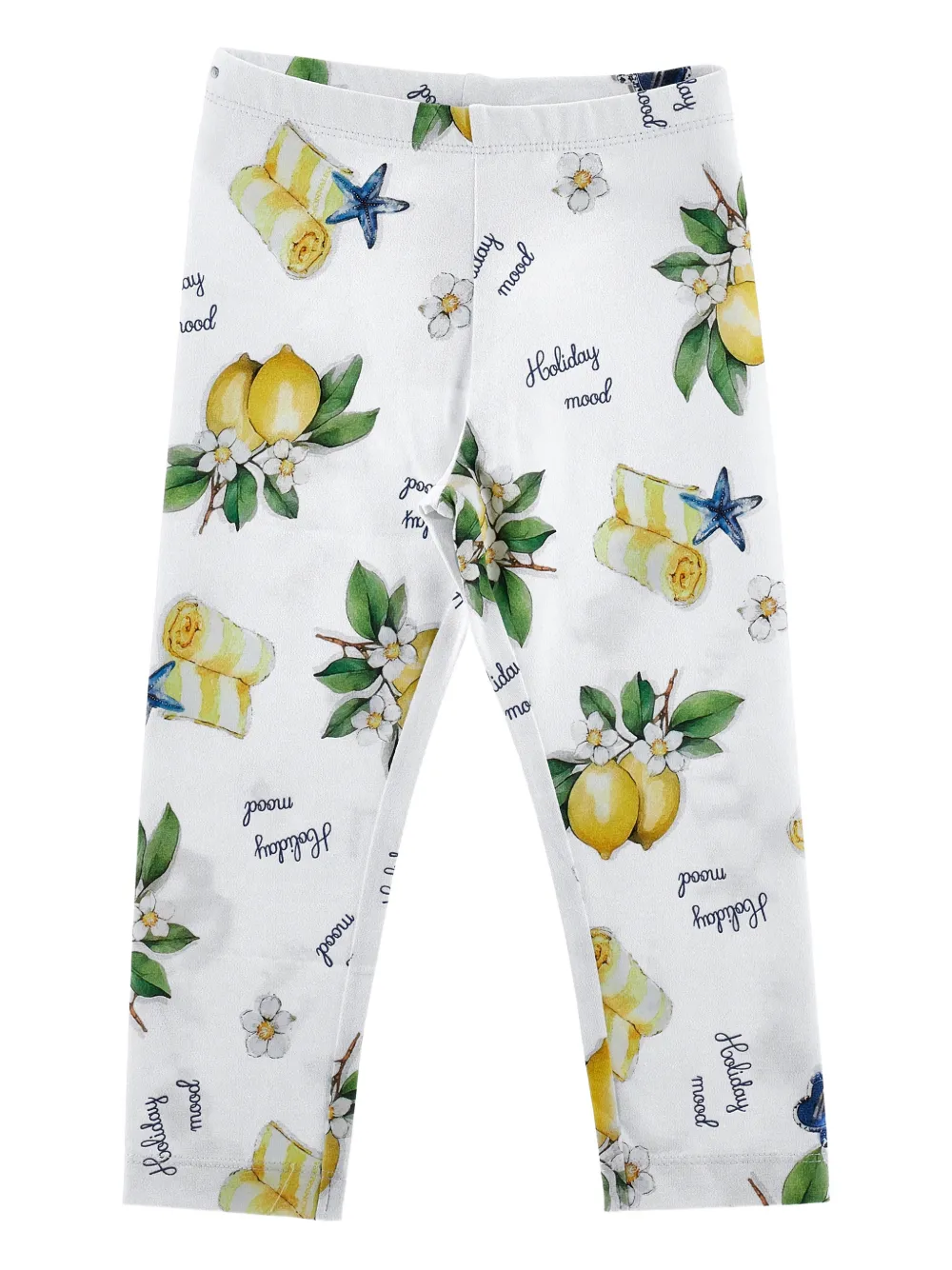 

Леггинсы с графичным принтом Monnalisa, белый