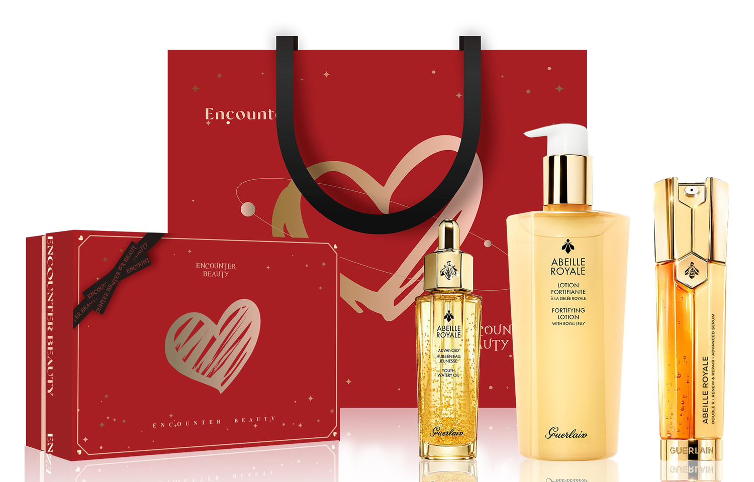 Набор Guerlain Abeille Royale включающий омолаживающее масло-сыворотку, лосьон и серум, 50 мл + 150 мл + 50 мл — фото 4