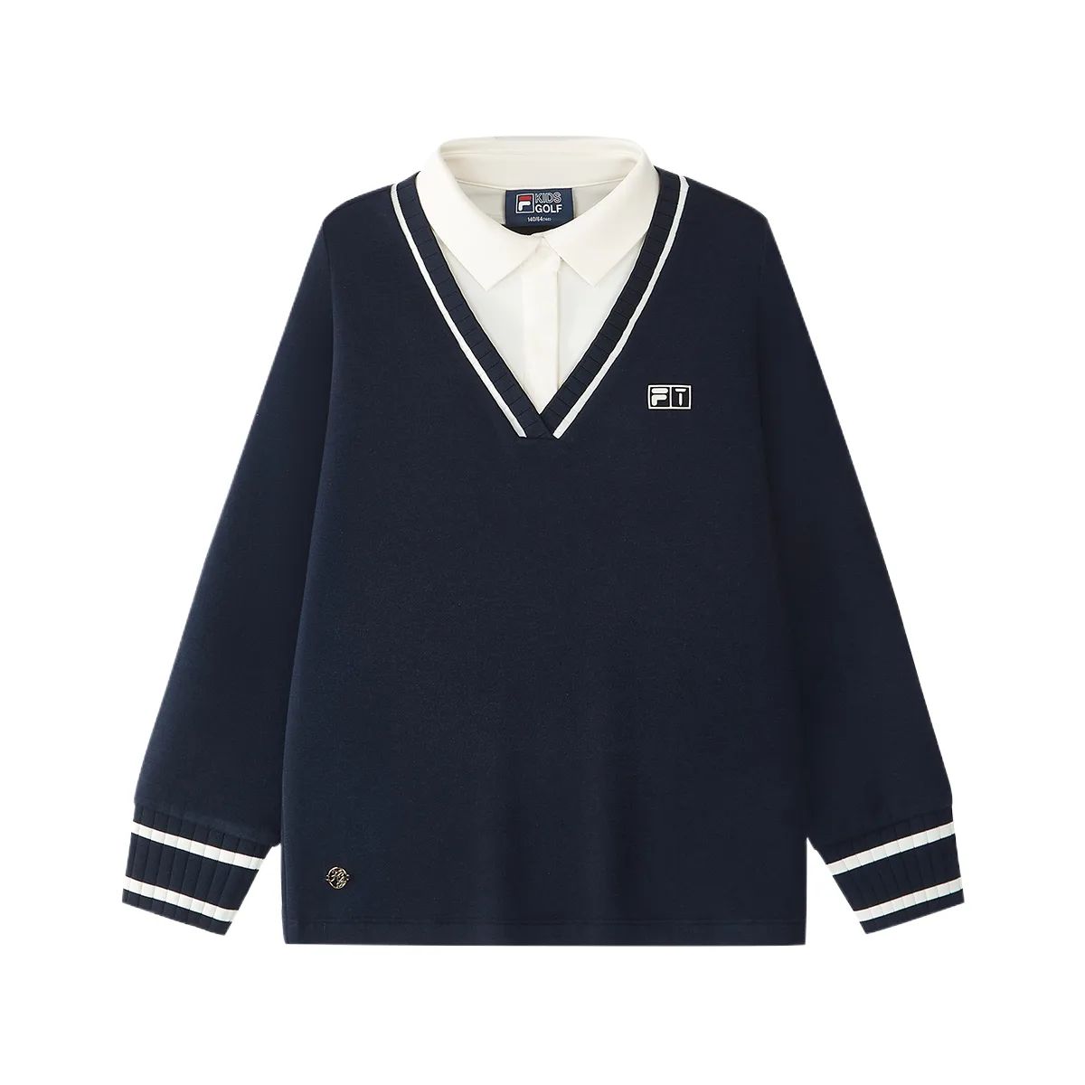 Поло с лацканом умеренной длины FILA KIDS, RD Royal Blue