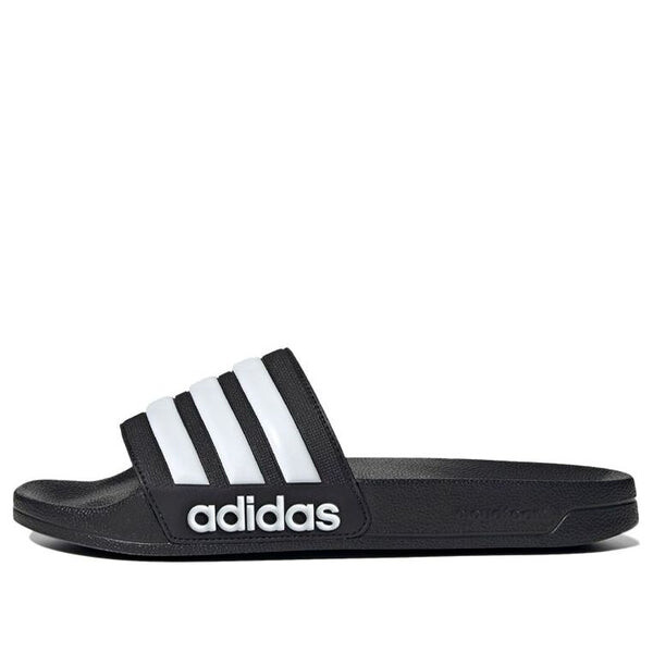 

Тапочки adilette shower slide 'black white' Adidas, черный