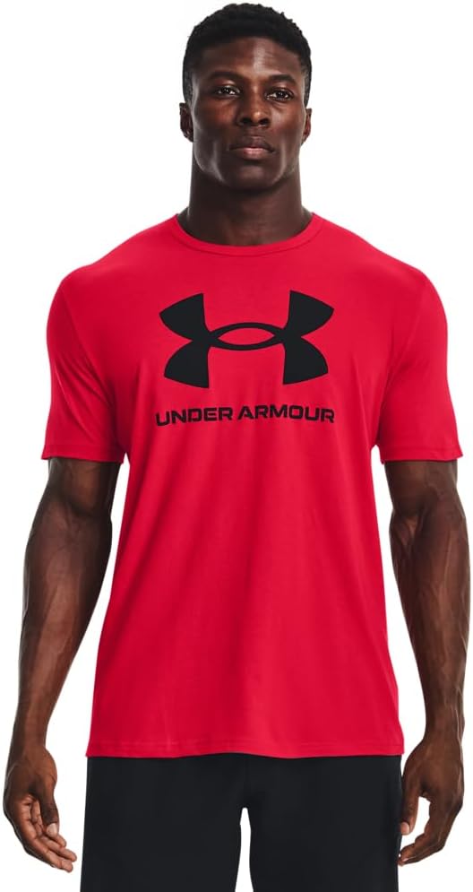 

Мужская спортивная футболка с коротким рукавом с логотипом Under Armour, (600) Red/Black, Черный, Мужская спортивная футболка с коротким рукавом с логотипом Under Armour, (600) Red/Black