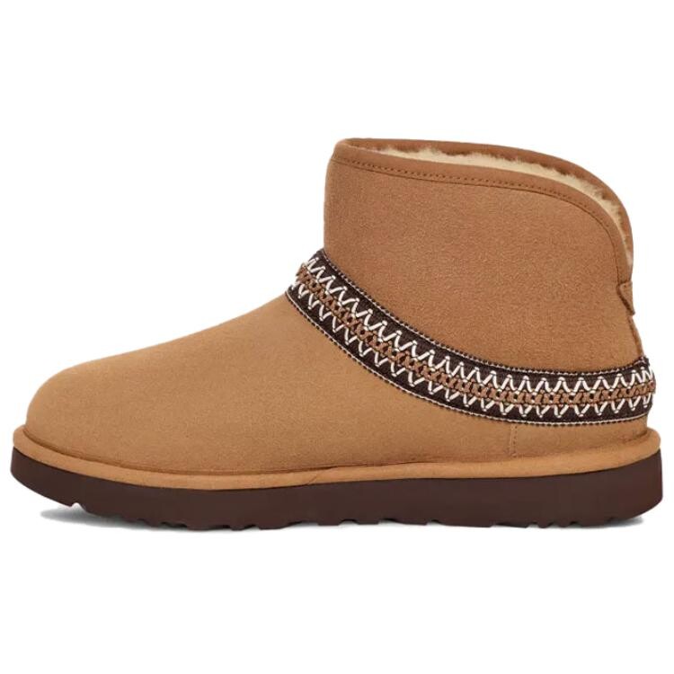 Ботинки женские UGG с узором, коричневый