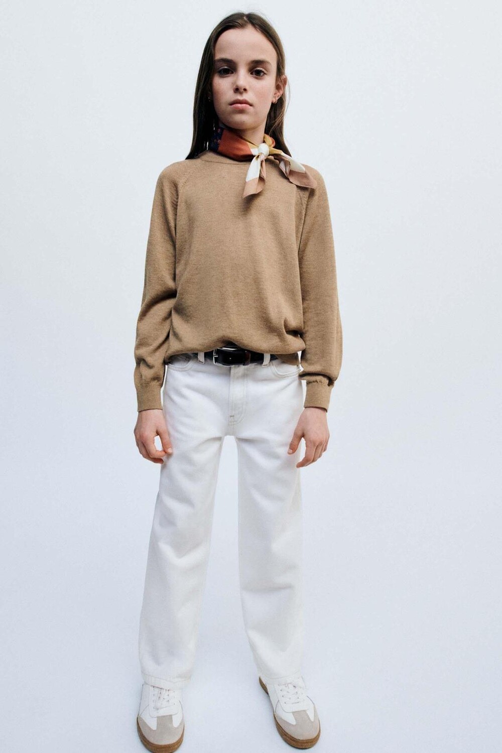 

Кожаные кроссовки ZARA, белый