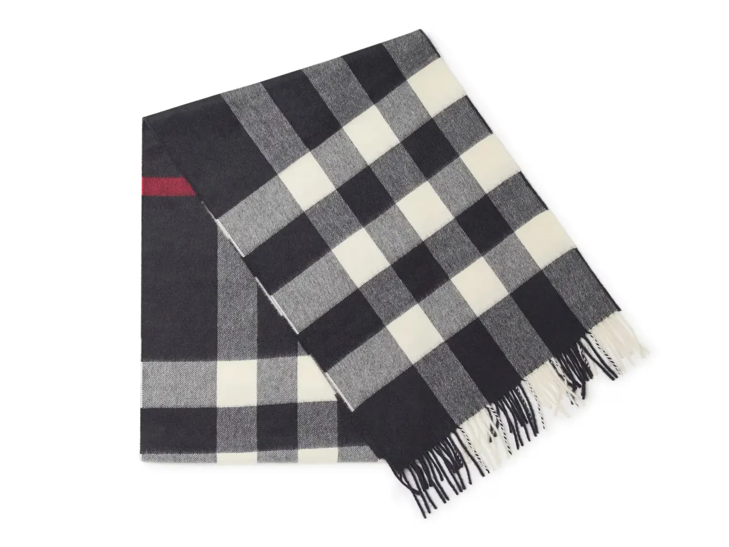 

Полушерстяной кашемировый шарф Burberry, Navy Checkerboard Print